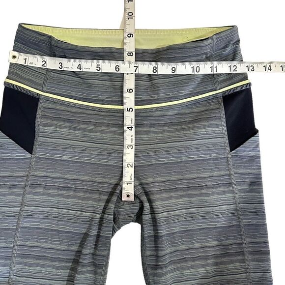 Lululemon Pace Rival Crop 22" Women's 4 Space Dye Twist Dark Slate Fatigue Green - Picture 6 of 7